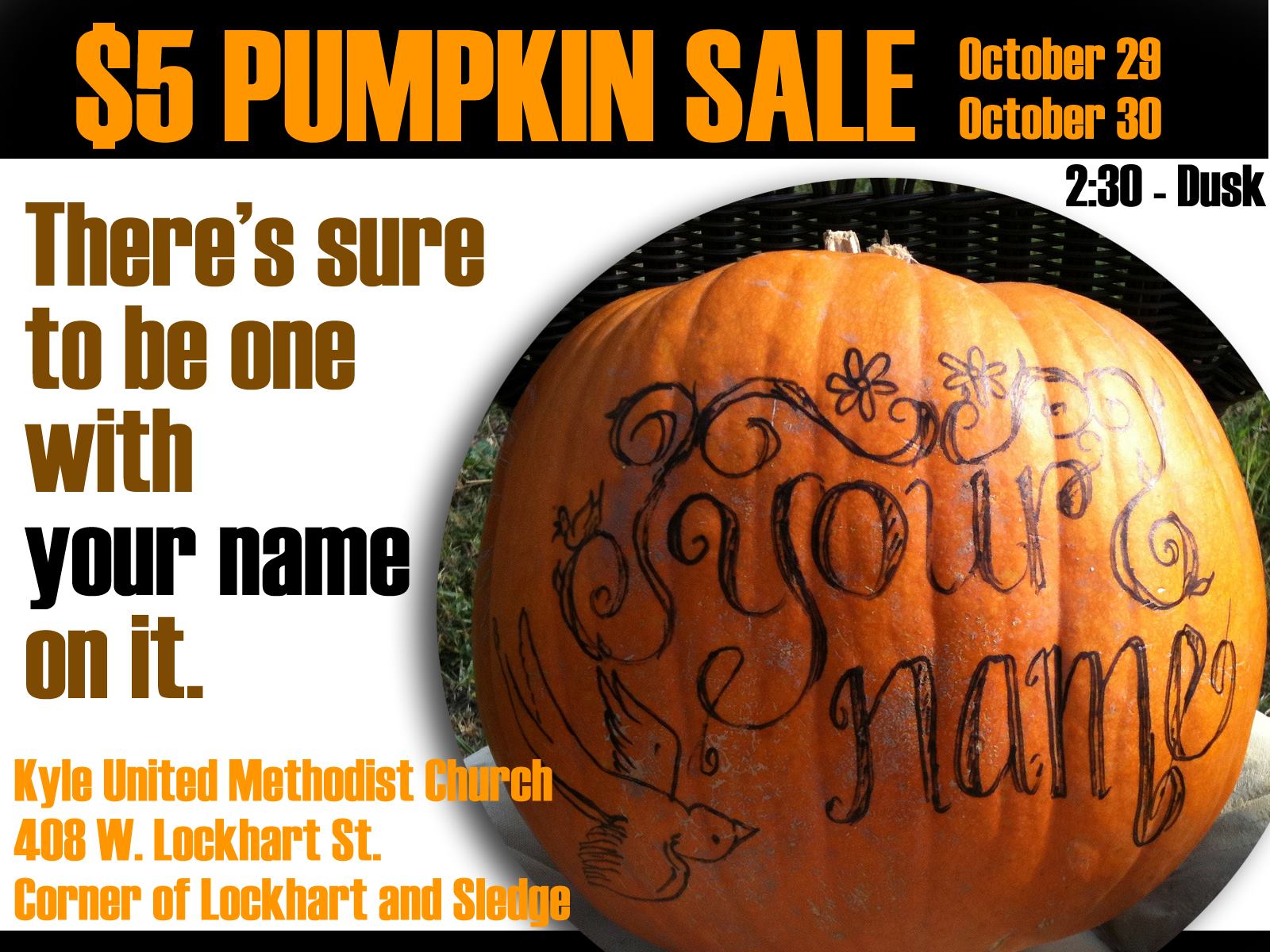 KUMC $5 Pumpkin Sale!