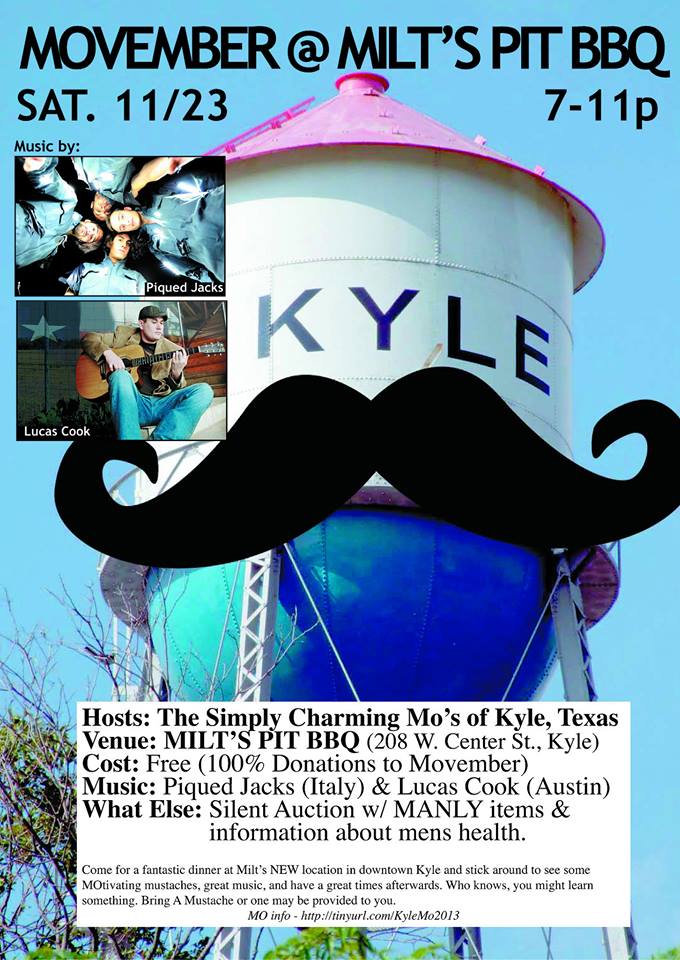 “Movember” Benefit & Silent Auction at Milt’s BBQ