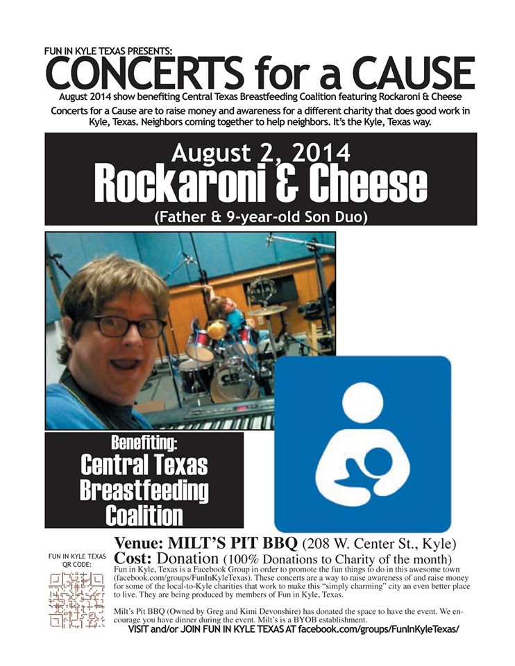 Concerts For A Cause in Kyle, Texas – Benefitting the Central Texas Breastfeeding Coalition