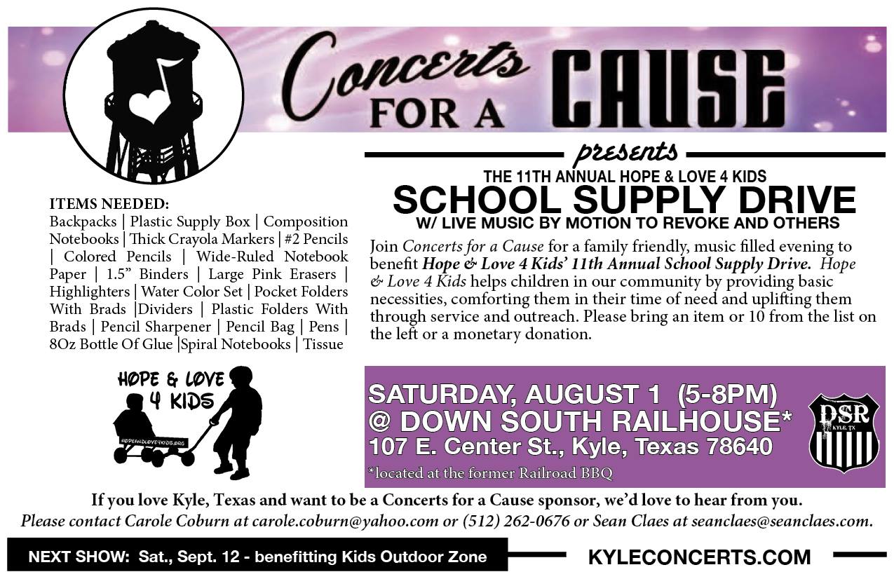 Concerts For A Cause – School Supply Drive Party