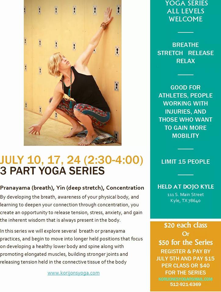 Limited Availability for Upcoming Yoga Series in Downtown Kyle